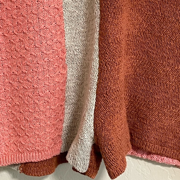 Free People Colorblock Knit Romper - Pink, Cream, and Brown - Picture 8 of 12